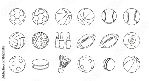 Sports Equipment Icons