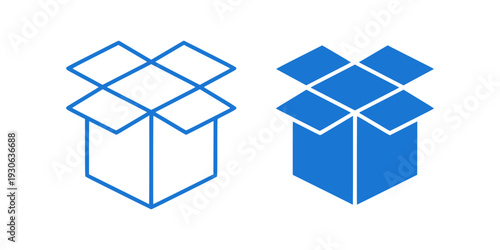 Minimal sealed shipping box icon with clean geometric cube and fold detail. Ideal for ecommerce, logistics platforms, warehouse systems, packaging design, and delivery service interfaces.