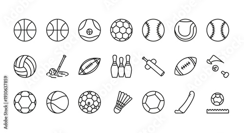 Sports Equipment Icons