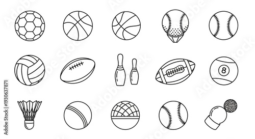 Sports Equipment Icons