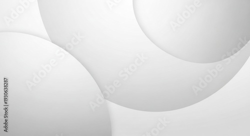 White spheres with soft shadows and subtle gradient.