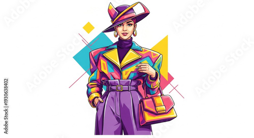 Colorful Man in Vibrant Outfit.