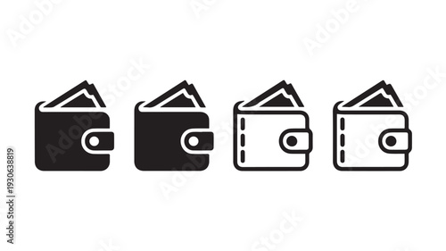 wallet icon set