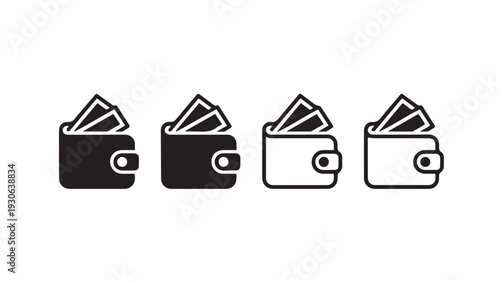 wallet icon set