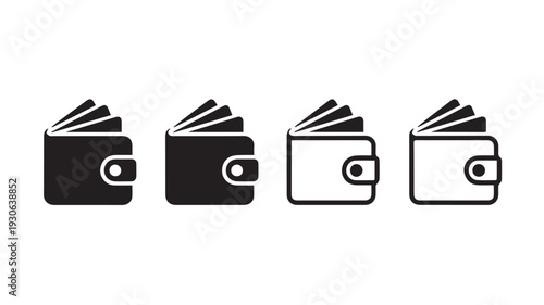 wallet icon set