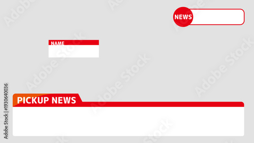 速報テロップデザインセット｜ニュース番組風バナー・見出し素材