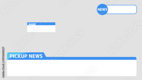 速報テロップデザインセット｜ニュース番組風バナー・見出し素材