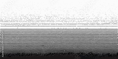 Abstract black and white gradient composed of numerous small dots