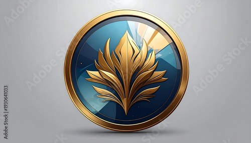 Golden Emblem of Valor - A Symbol of Achievement and Excellence.