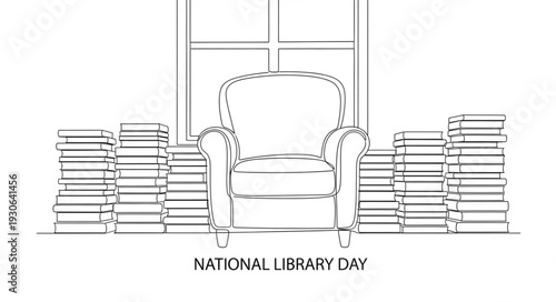 Cozy Reading Chair with Books.