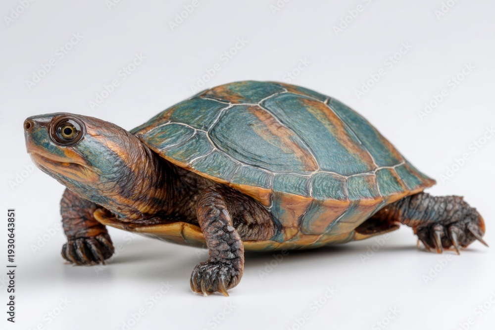Obraz premium Striped Mud Turtle Walking Sideways