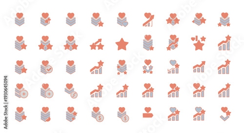 A collection of various icons on white background.