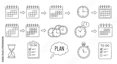 Planning Schedule Timeline Illustration