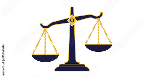 Justice Scales, Balance Symbol, Law and Order Concept