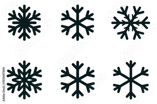 Snowflake Icon Vector Frost Ice Cold Weather Illustration