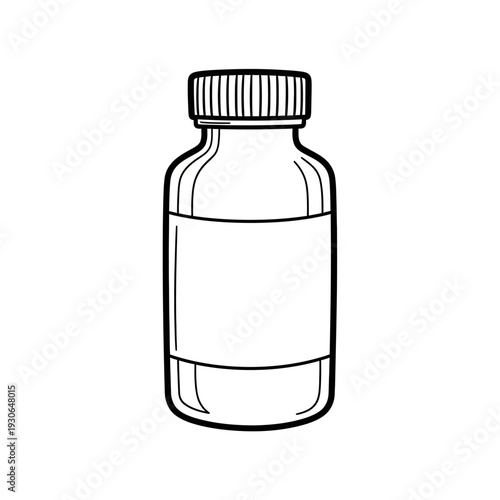 Blank Medicine Bottle with Caps for Pharmaceutical and Healthcare Use