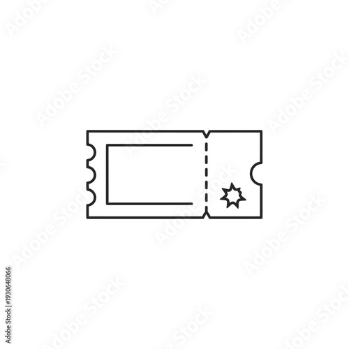Blank Travel Ticket with Sun Icon for Transportation and Journey Planning