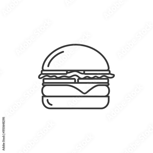 Classic Cheeseburger with Fresh Lettuce and Tomato on a Bun