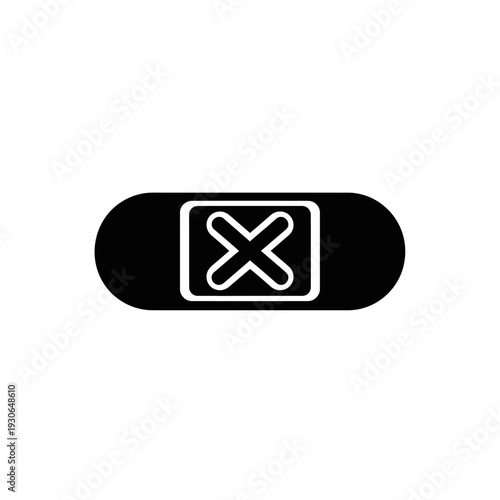 Close-up of a Bandage with a Cross Symbol for Wound Care and First Aid