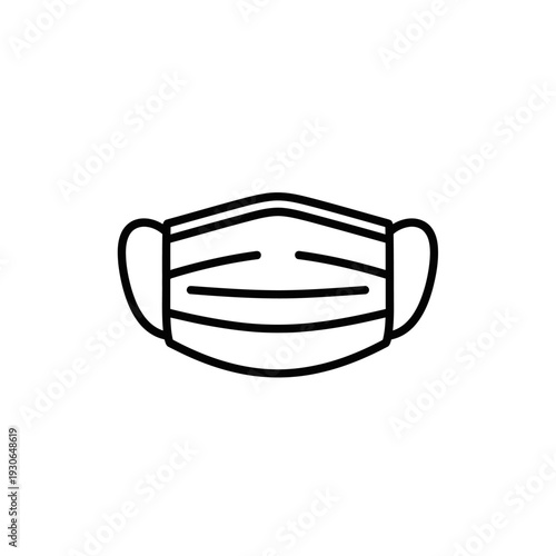 Close-Up of Disposable Face Mask on White Background for Health and Safety Awareness