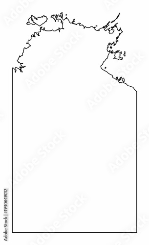Northern Territory outline map