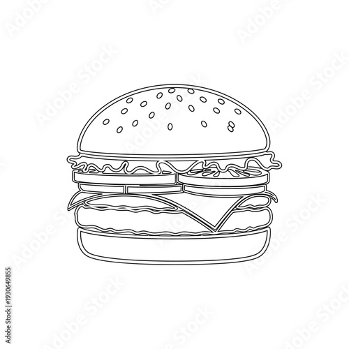 Delicious Gourmet Cheeseburger with Fresh Ingredients and Toasted Bun