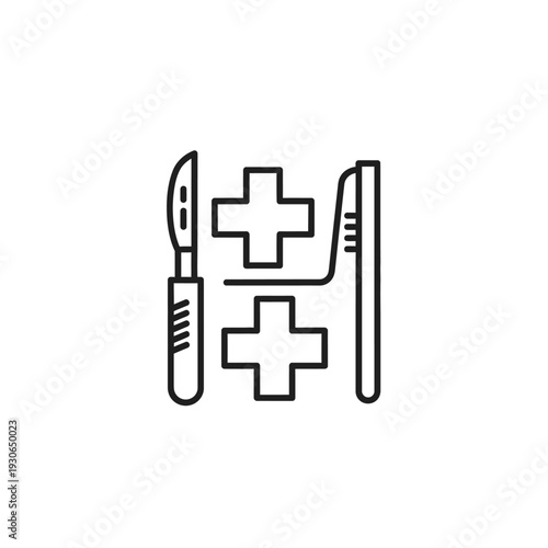 Dental Hygiene Equipment with Toothbrush and Dental Floss Icon Illustration