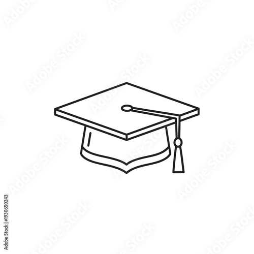 Graduation Cap Icon Symbolizing Academic Achievement and Education Success