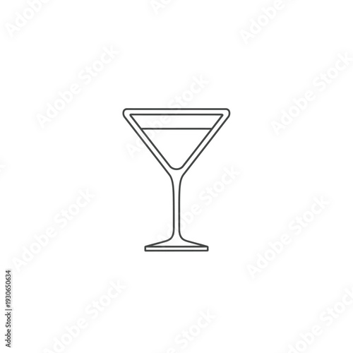 Elegant Martini Glass Filled with Classic Cocktail for Celebration and Entertainment