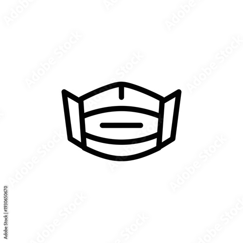 Medical Face Mask Icon for Personal Protective Equipment and Health Safety