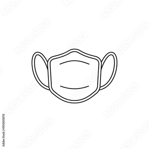 Medical Face Mask Illustration Designed for Healthcare and Safety Measures