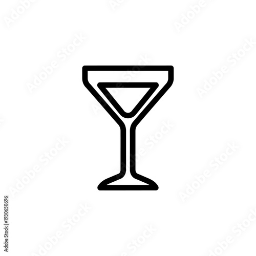 Elegant Martini Glass Illustration for Luxury Beverage Advertising