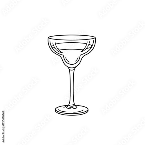 Elegant Martini Glass with Thin Stem and Stylish Design for Celebrations