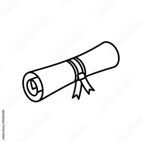 Graduation Diploma Roll with Ribbon for Academic Achievement