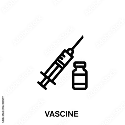 Medical Vaccine Injection and Syringe with Vial for Immunization and Healthcare