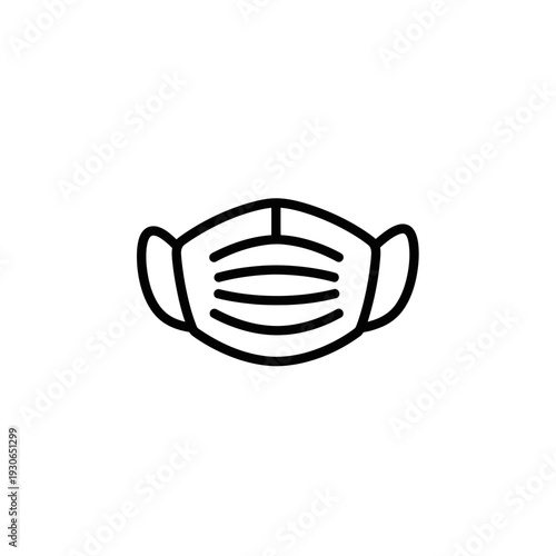 Icon of Medical Face Mask for Health Protection and Safety