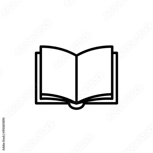 Illustration of an Open Book With Detailed Pages for Reading and Education