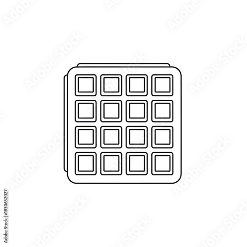 Minimalist Illustration of a Grid Pattern with Multiple Squares for Design and Art