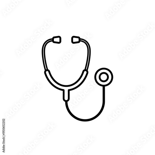 Minimalist Illustration of a Medical Stethoscope for Healthcare Professionals