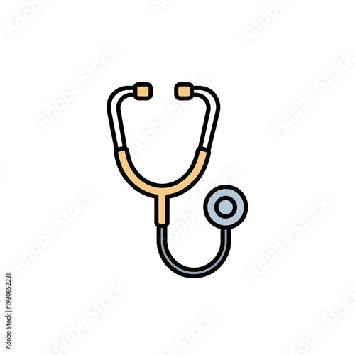 Minimalist Illustration of a Medical Stethoscope for Healthcare and Medical Professionals