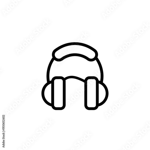 Minimalist Headphone Icon for Modern Audio and Music Content