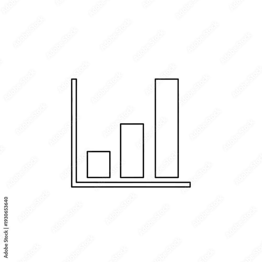 Obraz premium Minimalist Line Graph Illustration for Data Analysis and Performance Metrics