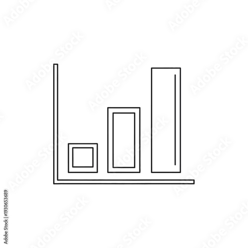 Minimalist Line Graph Illustration Showing Data Trends and Growth