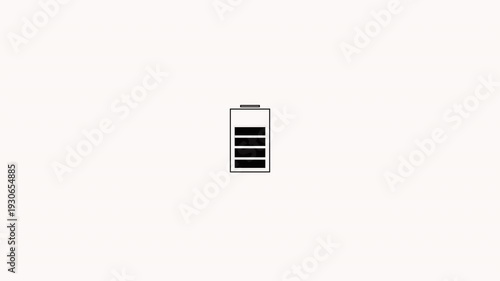 Smart phone battery charging animation with transparent background alpha channel, battery charging icons for computer