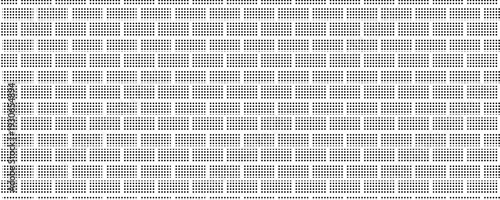 Gray halftone dots forming brick pattern texture.