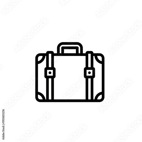Minimalist Travel Suitcase Icon for Baggage and Packing Solutions