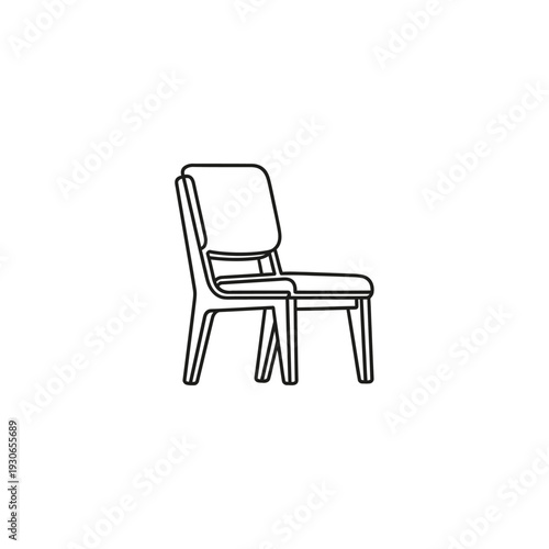 Minimalist Modern Chair with Slim Frame and Simple Design for Elegant Interior Spaces