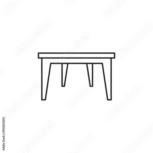 Minimalist Wooden Table Illustration for Modern Interior Design Solutions