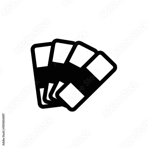 Minimalistic Black and White Playing Cards Design for Card Games or Illustration