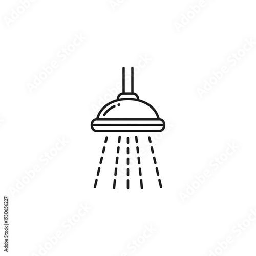 Minimalist Showerhead Icon for Bathroom and Plumbing Designs